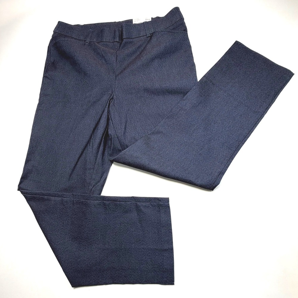 Rafaella Stretch Dress Pants Navy Straight Leg Size 16 NWT